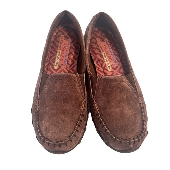 Skechers Shoes - Skechers Shoes Womens Brown Wayfarer Relaxed Fit Loafers Leather Low 44727 Sz 6